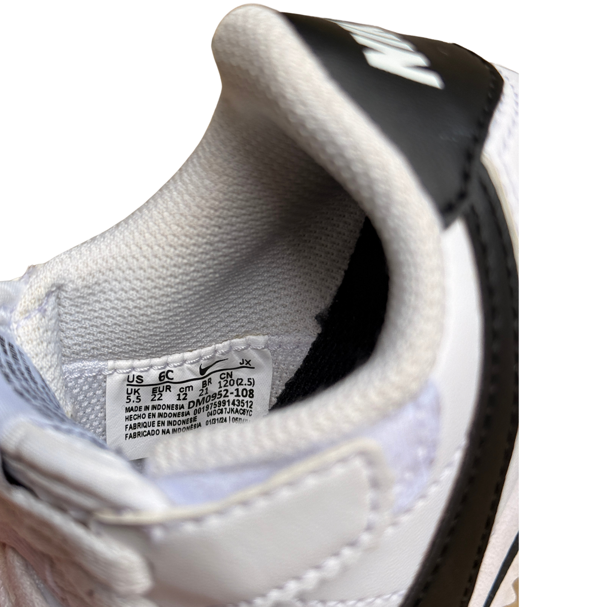 Nike Cortez Toddler Sneakers White/Black | EU 22