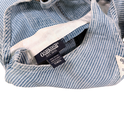 Vintage OshKosh Hickory Stripe Overalls – 12M