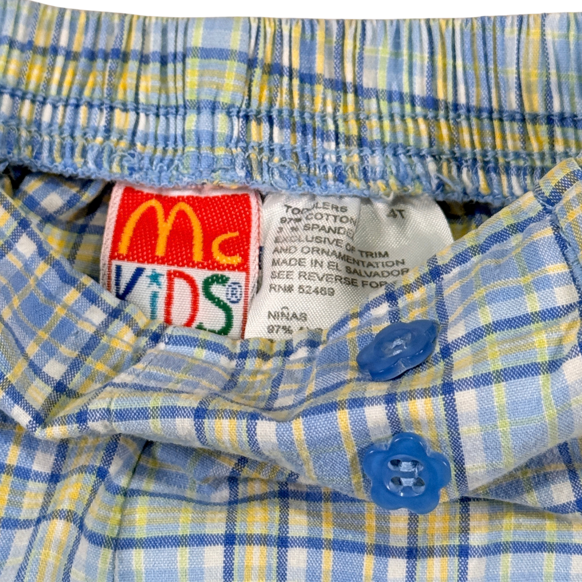 Vintage McKids Blue Plaid Pants – 4T