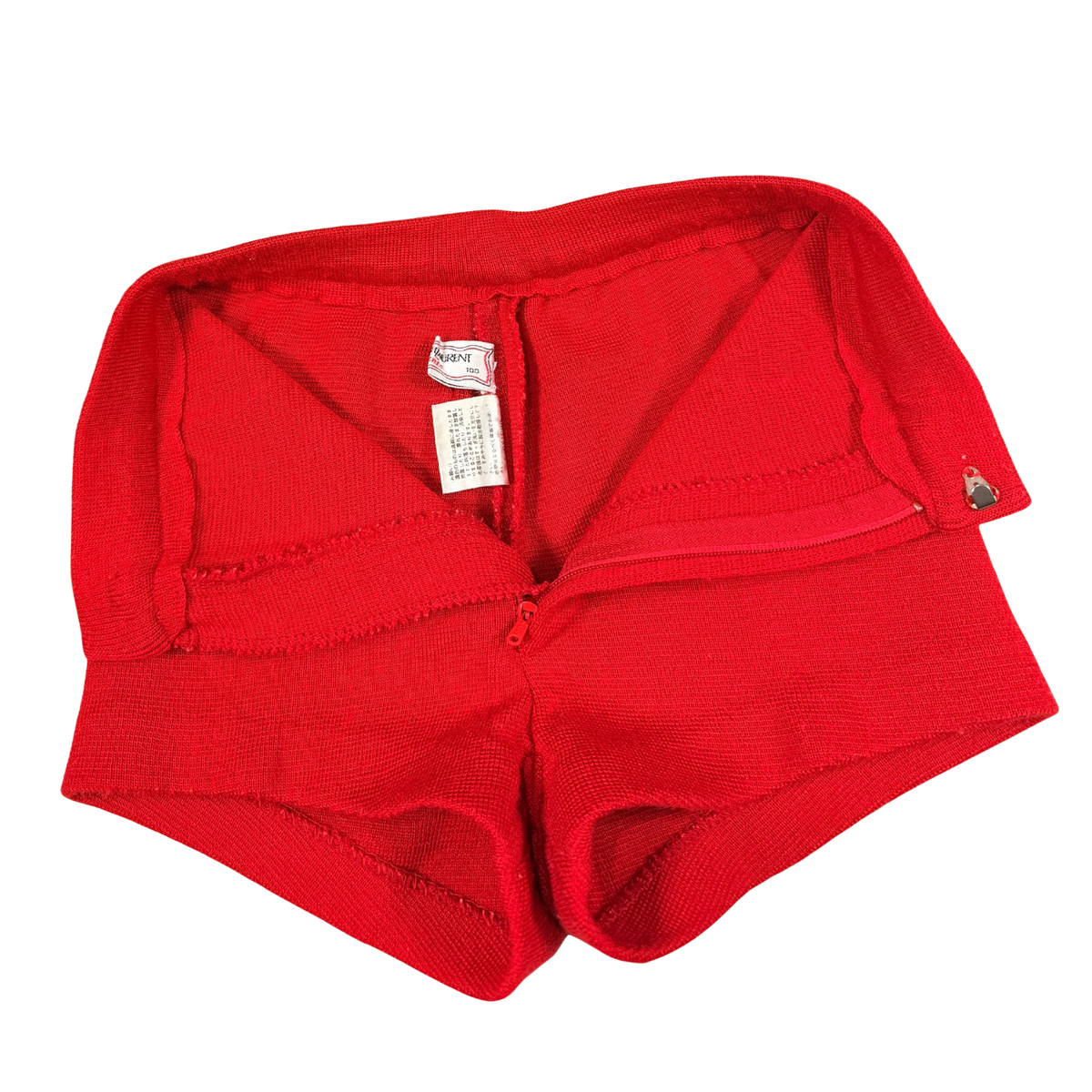 Vintage Yves Saint Laurent Red Knit Shorts – 3Y