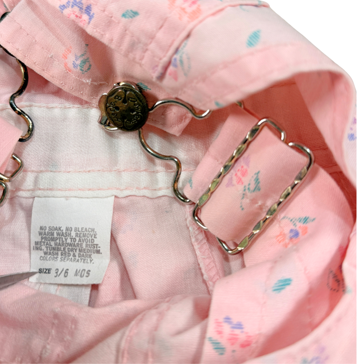 Vintage 90s OshKosh Floral Overalls – 3–6M