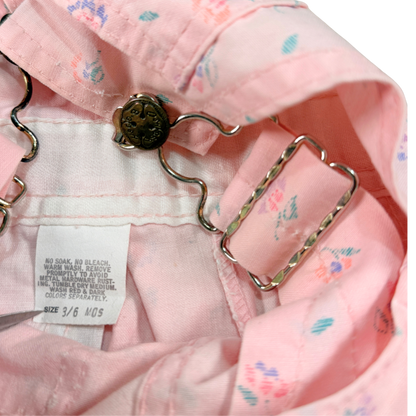 Vintage 90s OshKosh Floral Overalls – 3–6M