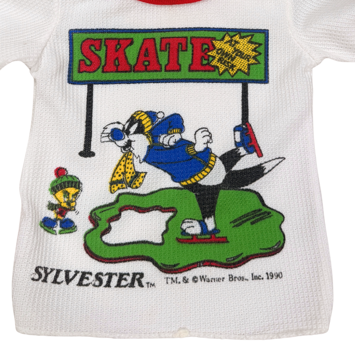 Vintage 1990 Looney Tunes Sylvester Skate Long Sleeve Tee | 18M