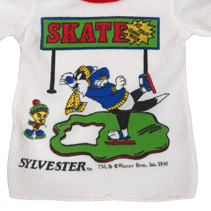 Vintage 1990 Looney Tunes Sylvester Skate Long Sleeve Tee | 18M
