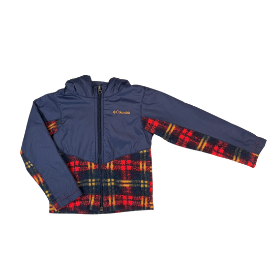Vintage Columbia Plaid Fleece Jacket – 4Y