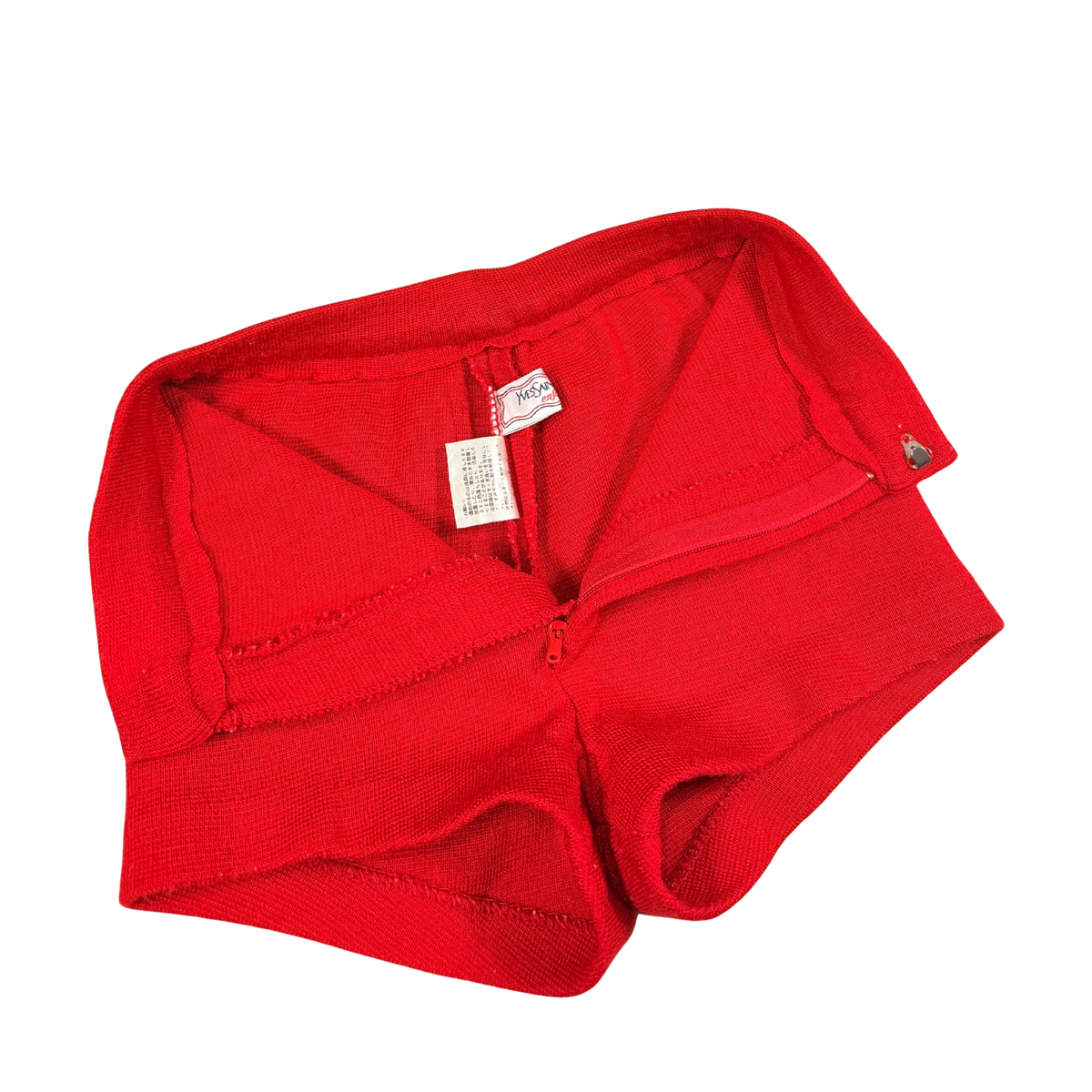 Vintage Yves Saint Laurent Red Knit Shorts – 3Y