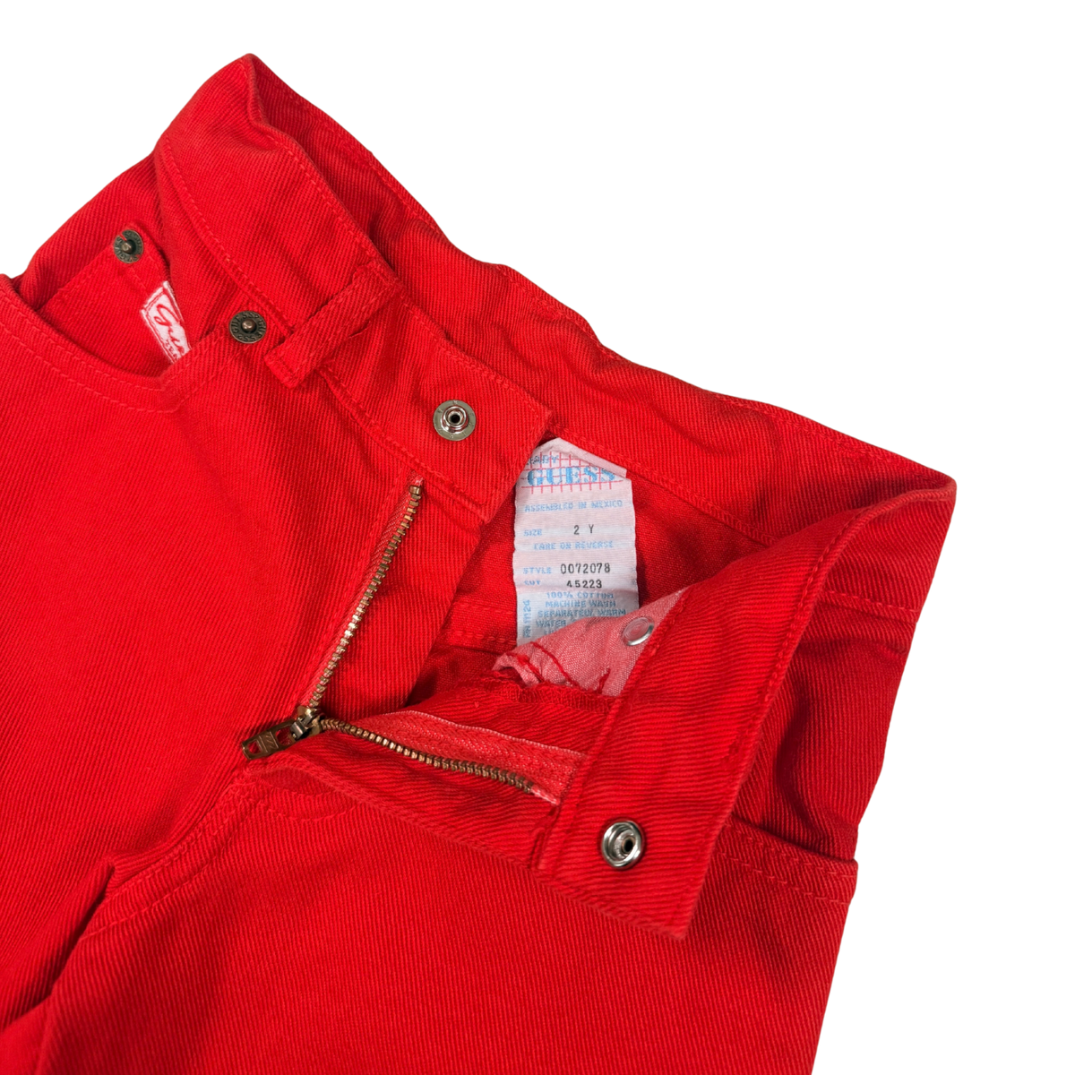 Vintage Baby Guess Red Denim Shorts – 2Y