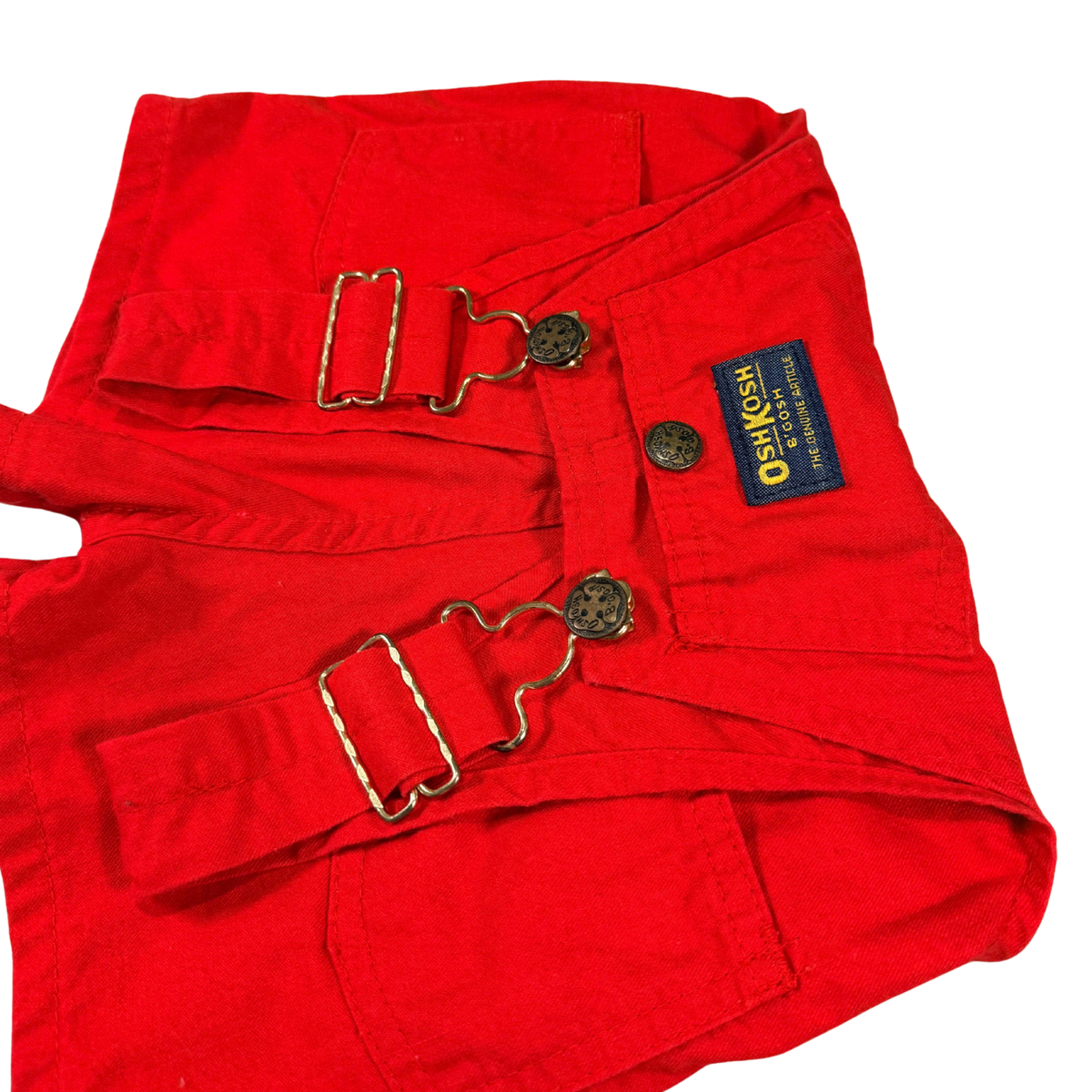 Vintage OshKosh Red Short Overalls – 2T