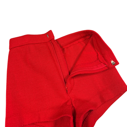 Vintage Yves Saint Laurent Red Knit Shorts – 3Y
