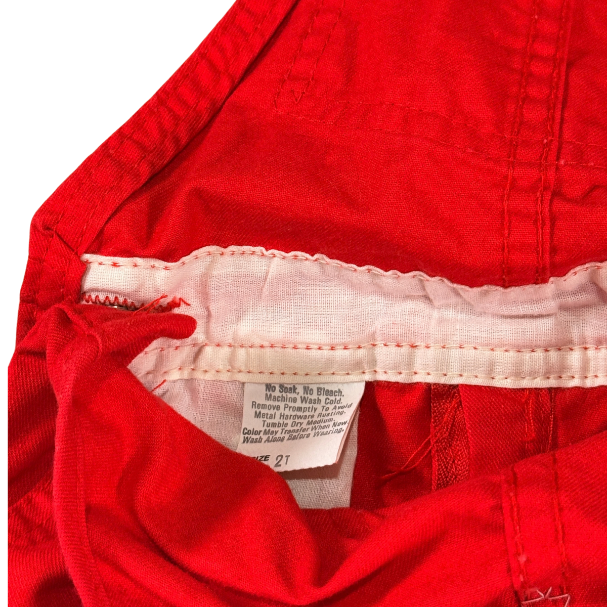 Vintage OshKosh Red Short Overalls – 2T