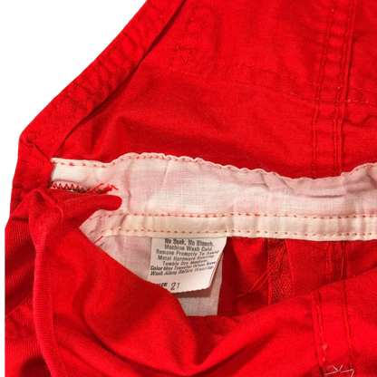 Vintage OshKosh Red Short Overalls – 2T