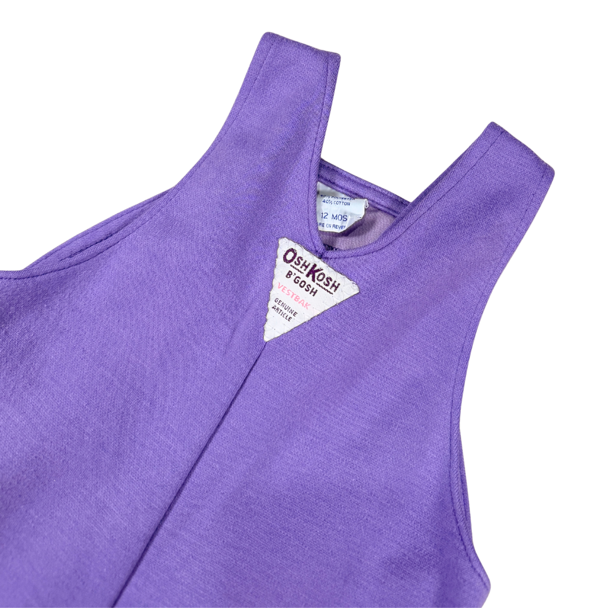 Vintage 80s OshKosh B’Gosh Purple Overalls – 12M