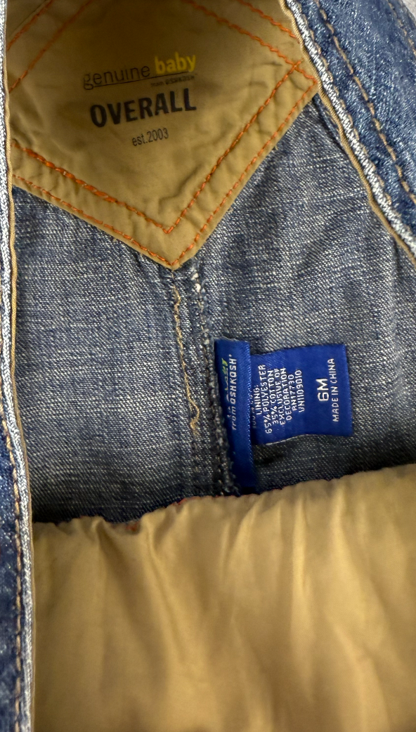 Genuine Baby from OshKosh Denim Overalls – 6M