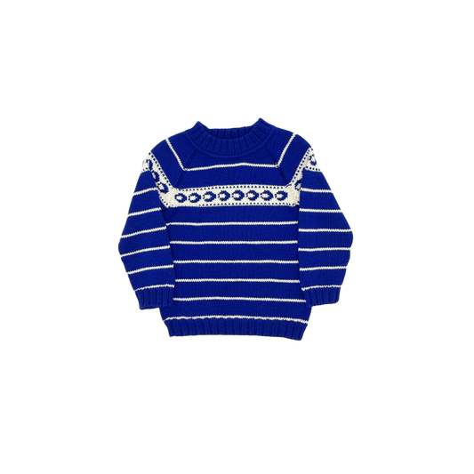 Hand-Knit Vintage Sweater – Size 3–4y