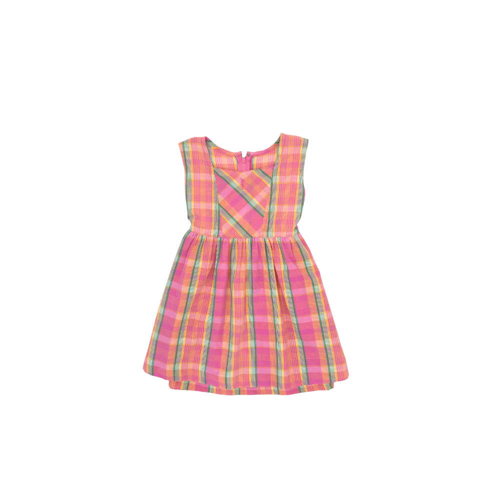 YSL Vintage Pink Plaid Dress – Size 4–5Y