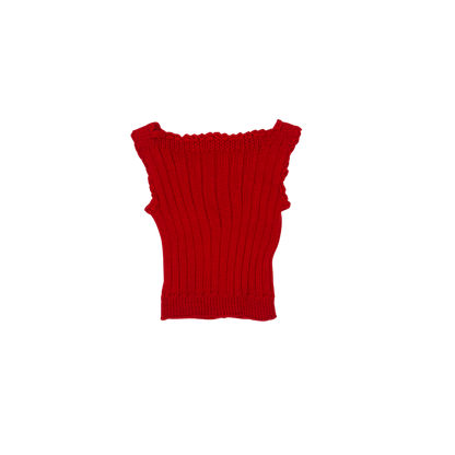 Hand-Knit Ribbed Top – 18–24 Months