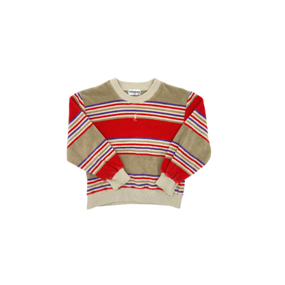 Yves Saint Laurent Enfants Velour Stripe Sweater – Size 3–4 Years