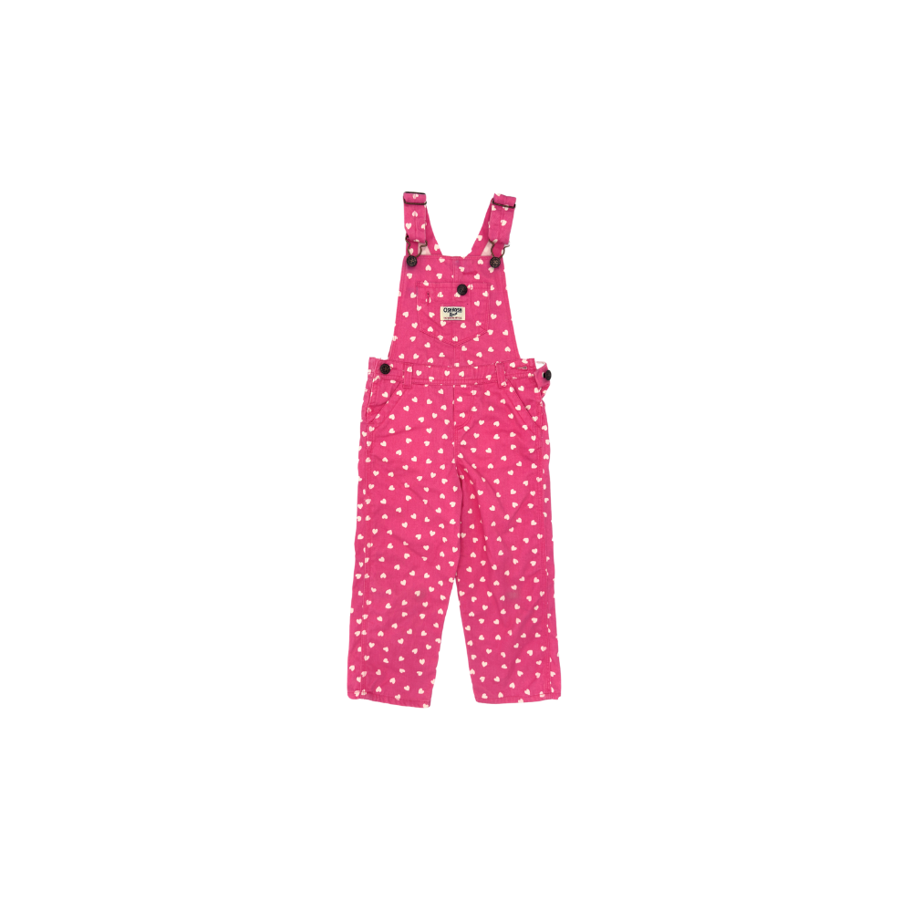 OshKosh Heart Print Overalls — Size 3