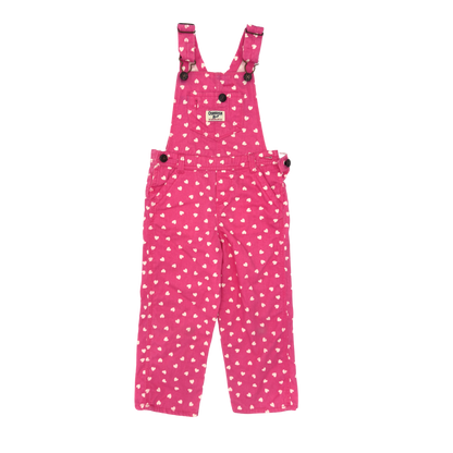 OshKosh Heart Print Overalls — Size 3
