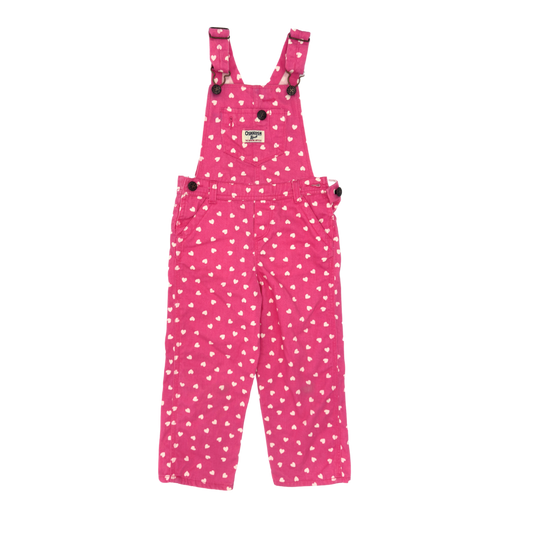 OshKosh Heart Print Overalls — Size 3