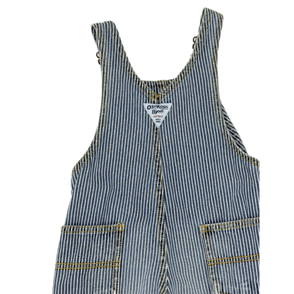 Vintage OshKosh Striped Overalls — Size 18M