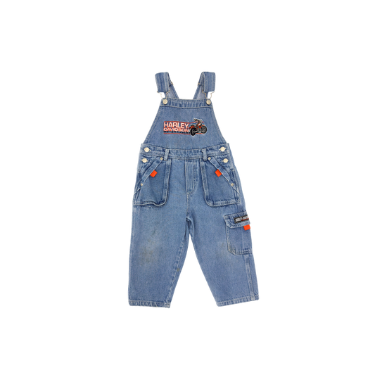 Harley Davidson Denim Overalls – Size 3–4Y