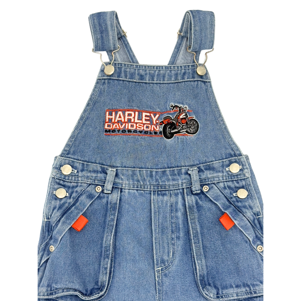 Harley Davidson Denim Overalls – Size 3–4Y