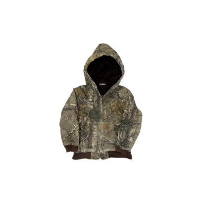 Carhartt Camo Hooded Jacket – Size 7–8Y