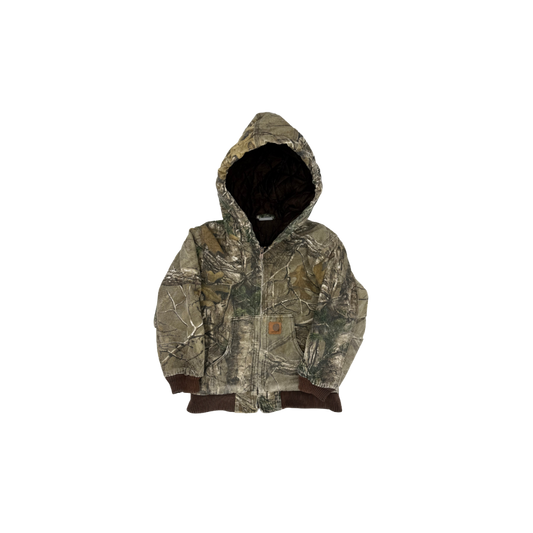 Carhartt Camo Hooded Jacket – Size 7–8Y