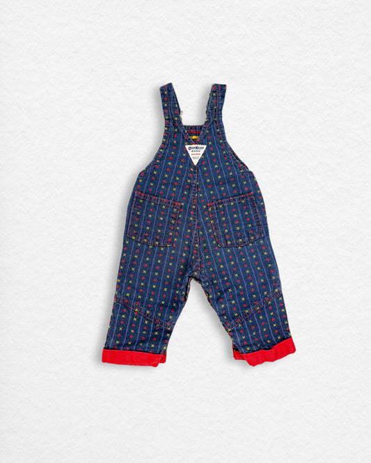 OshKosh Patterned Denim Overalls – 3-6M