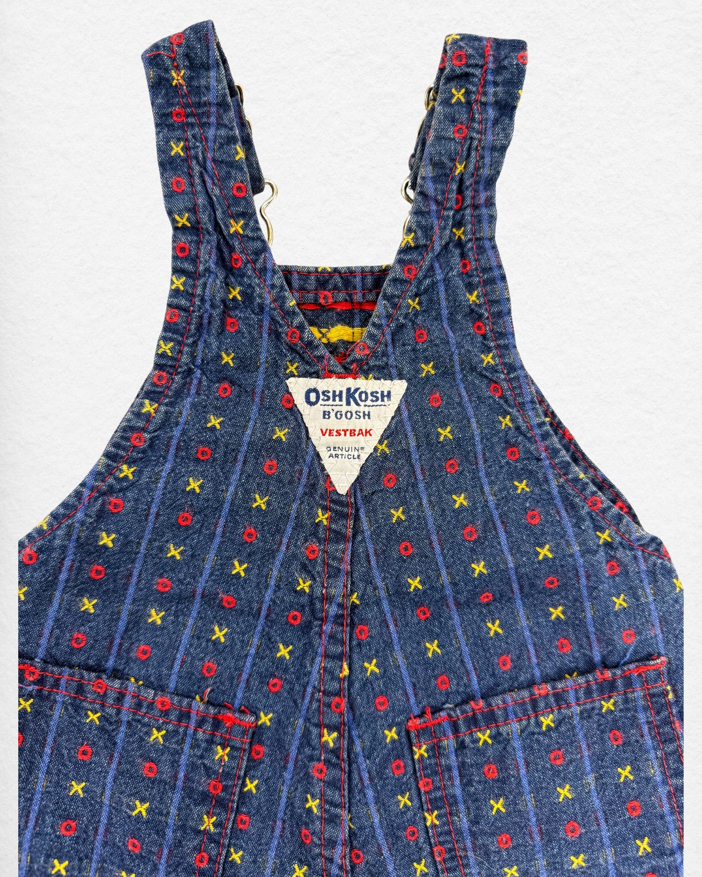 OshKosh Patterned Denim Overalls – 3-6M