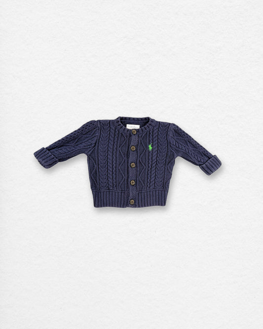 Ralph Lauren Cable Knit Baby Cardigan – 3M
