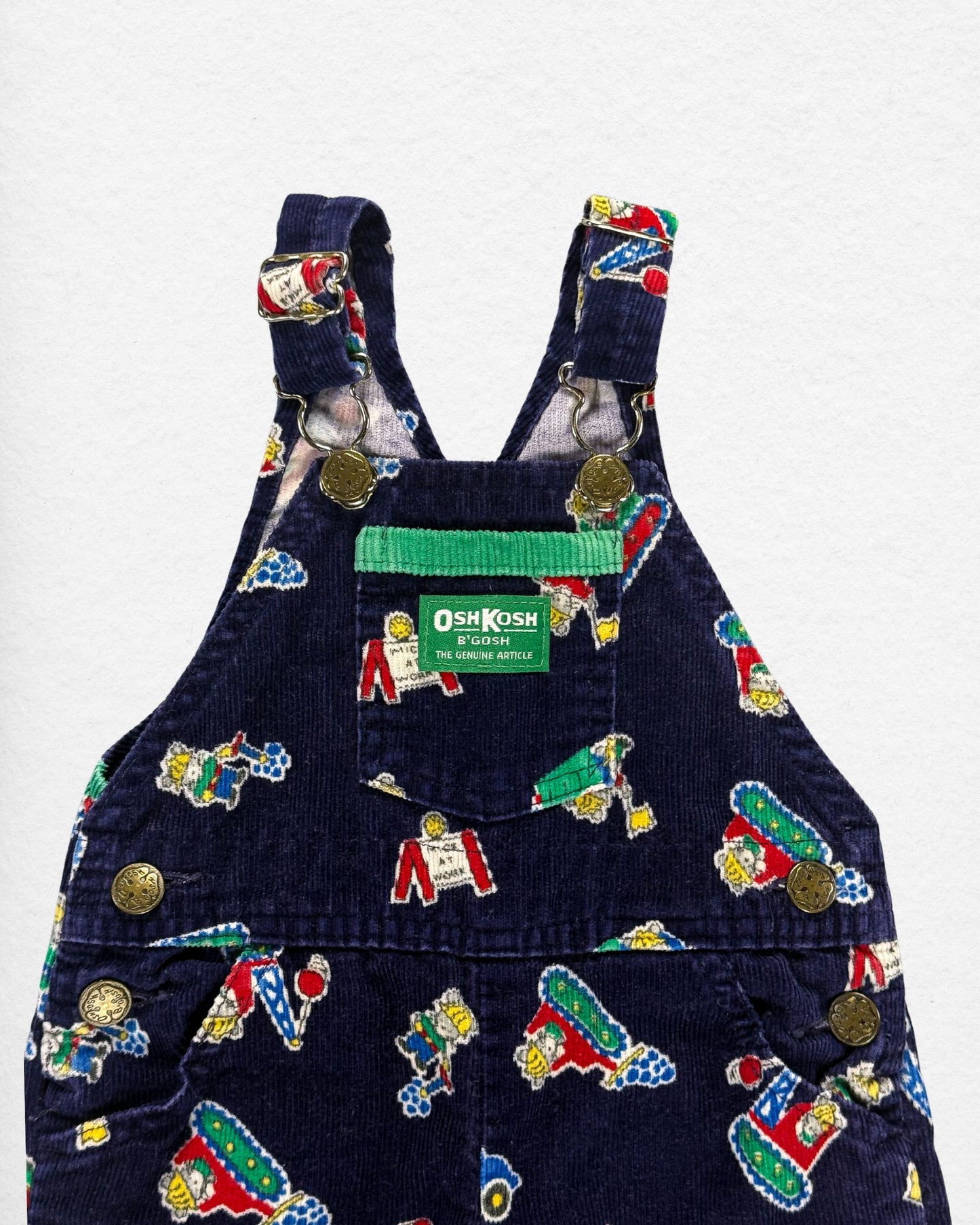 Vintage OshKosh Corduroy Overalls – 12M