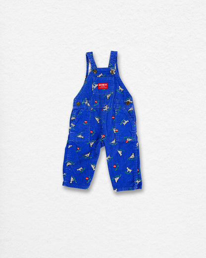 Vintage OshKosh Corduroy Dalmatian Print Overalls – 12M