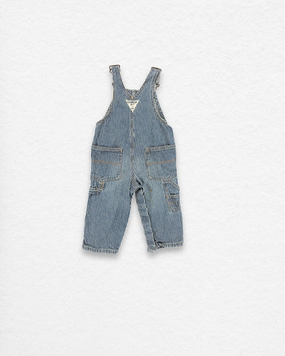 OshKosh Hickory Stripe Overalls – 6M
