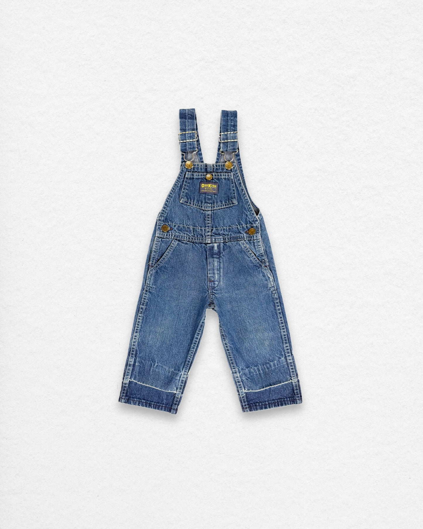 Vintage OshKosh Denim Overalls – 6–12M