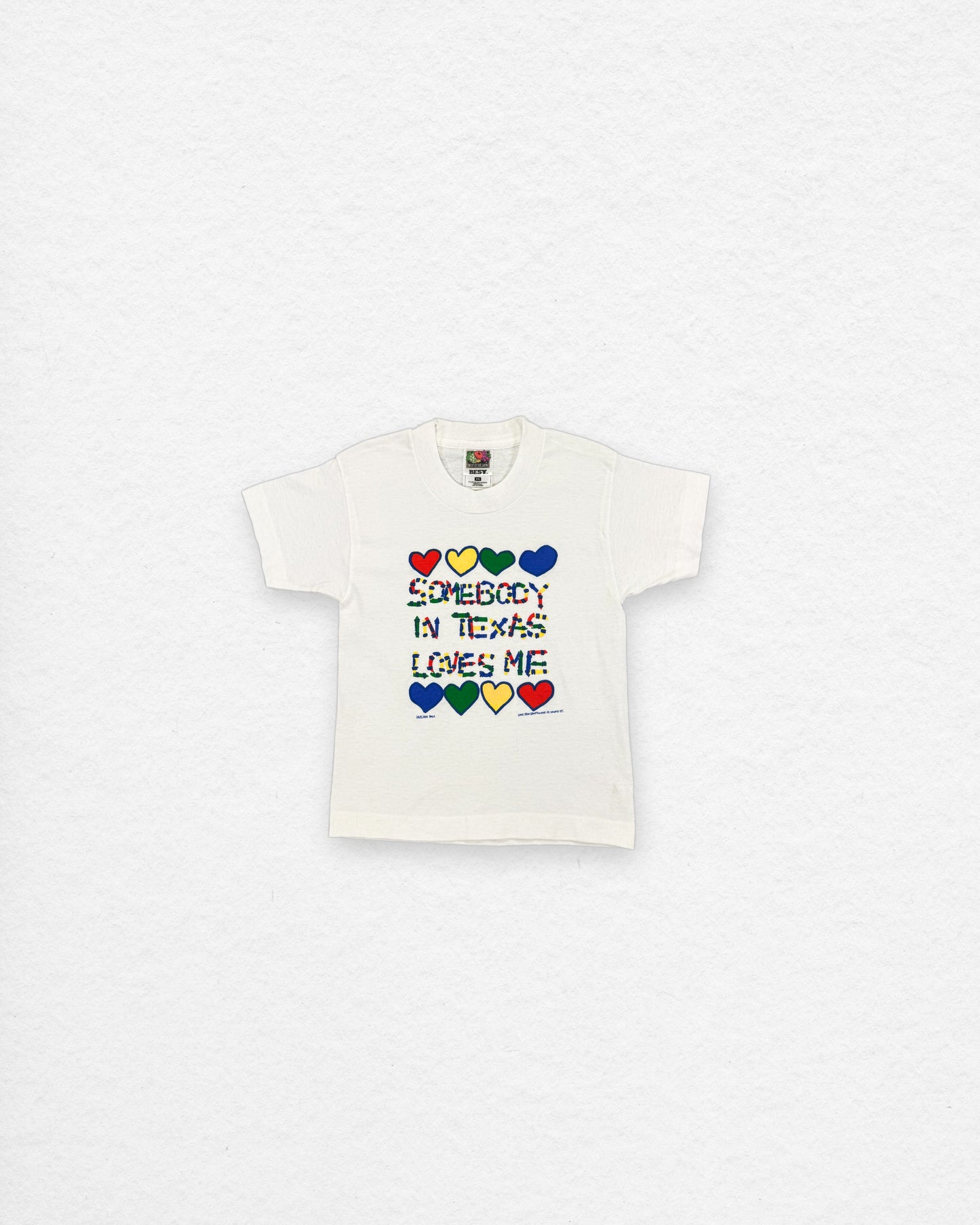 Vintage Fruit of the Loom "Somebody in Texas Loves Me" T-Shirt – 6–8Y