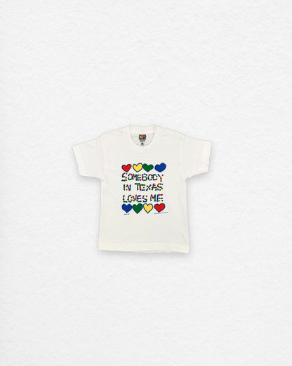 Vintage Fruit of the Loom "Somebody in Texas Loves Me" T-Shirt – 6–8Y