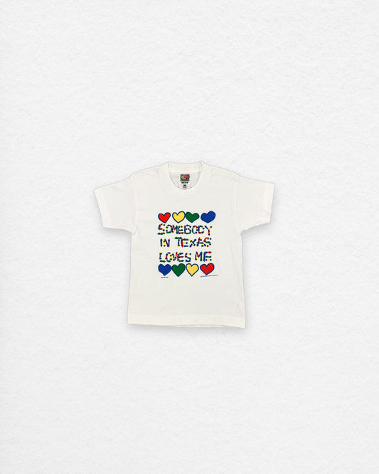 Vintage Fruit of the Loom "Somebody in Texas Loves Me" T-Shirt – 6–8Y