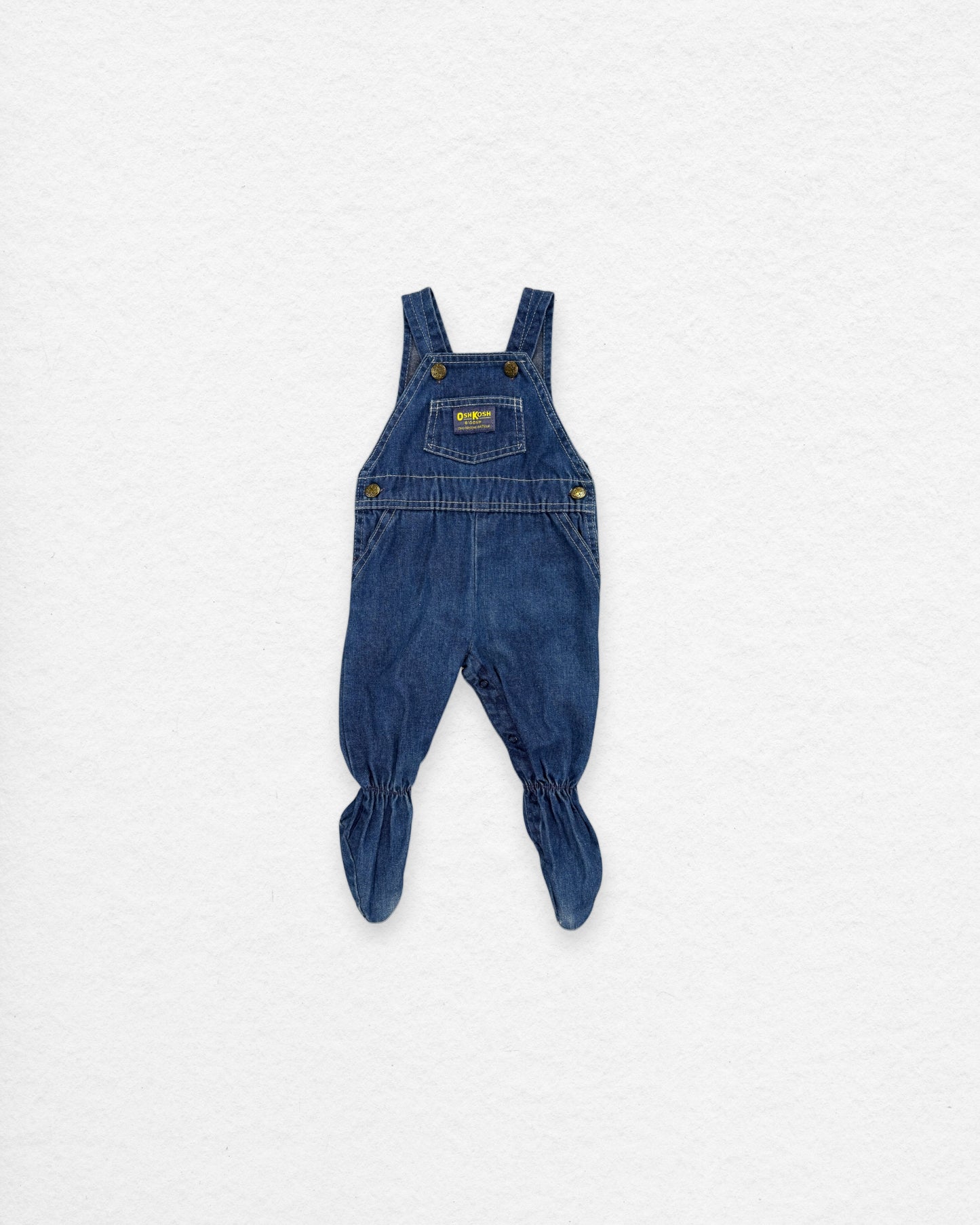 Vintage OshKosh Denim Overalls – 6–9 Months
