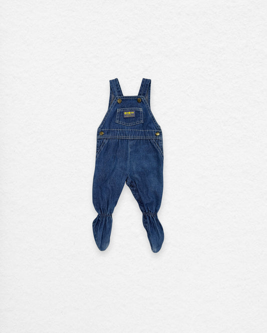Vintage OshKosh Denim Overalls – 6–9 Months