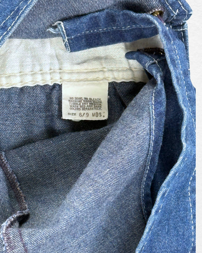 Vintage OshKosh Denim Overalls – 6–9 Months
