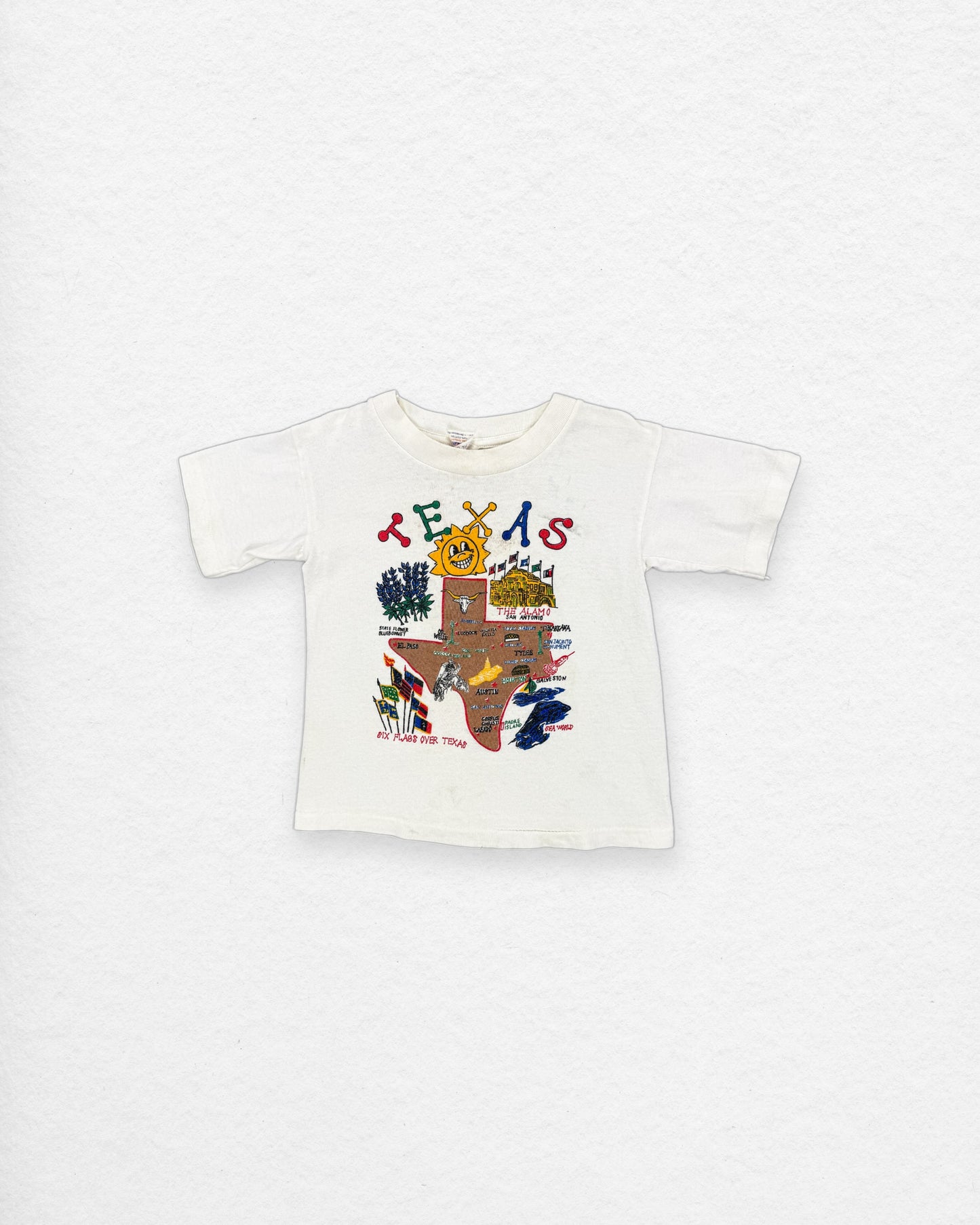 Vintage Texas State Map Tee – Size 5–6Y