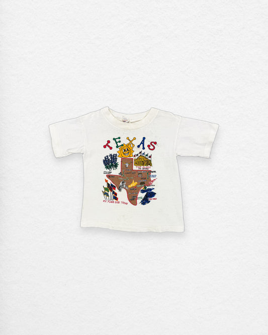 Vintage Texas State Map Tee – Size 5–6Y