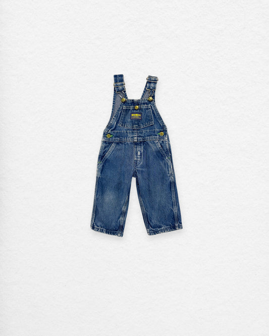 Vintage OshKosh Denim Overalls – 6–12M