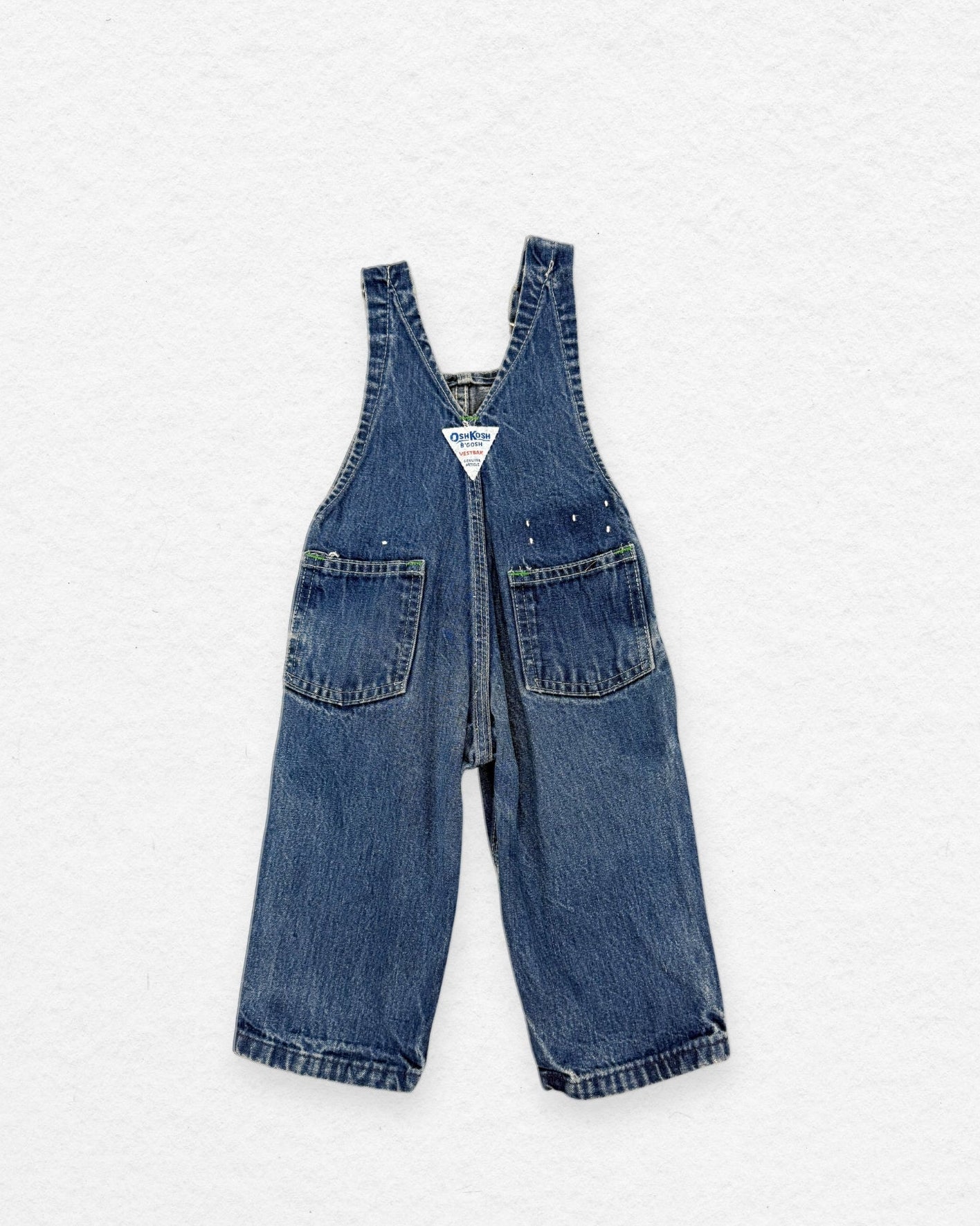Vintage OshKosh Denim Overalls – 6–12M
