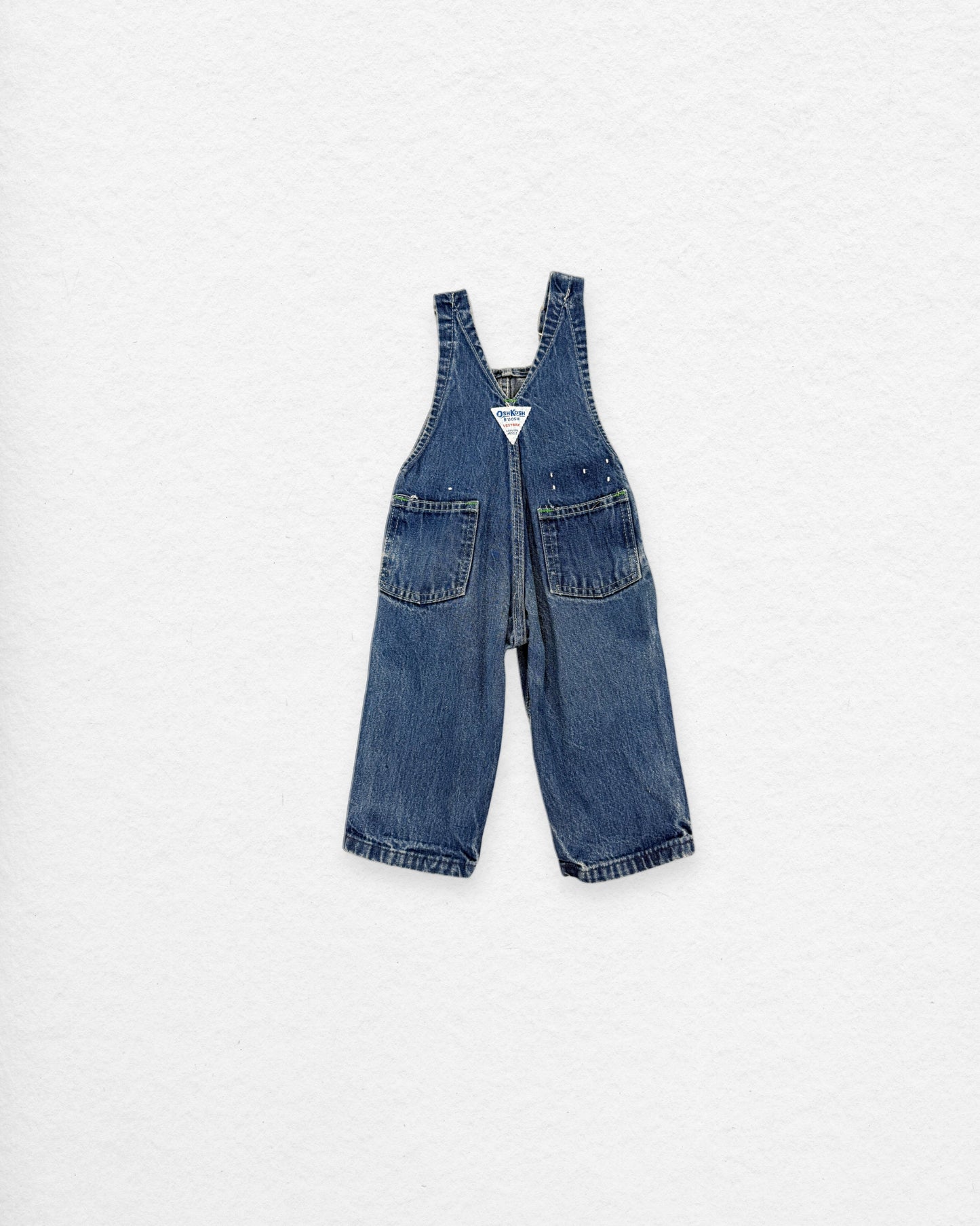 Vintage OshKosh Denim Overalls – 6–12M