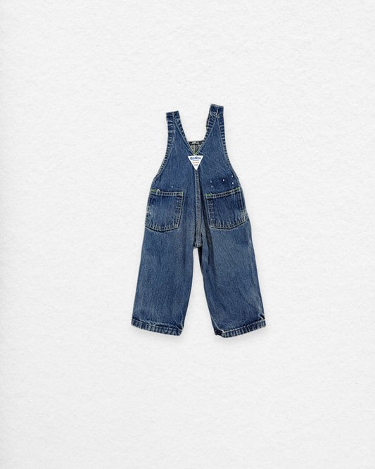 Vintage OshKosh Denim Overalls – 6–12M