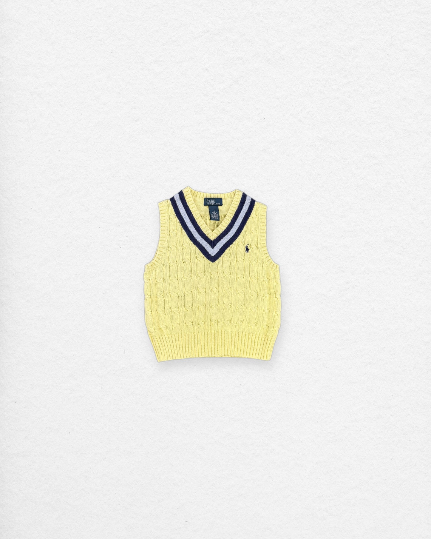 Vintage Ralph Lauren Cable Knit Vest – 4Y