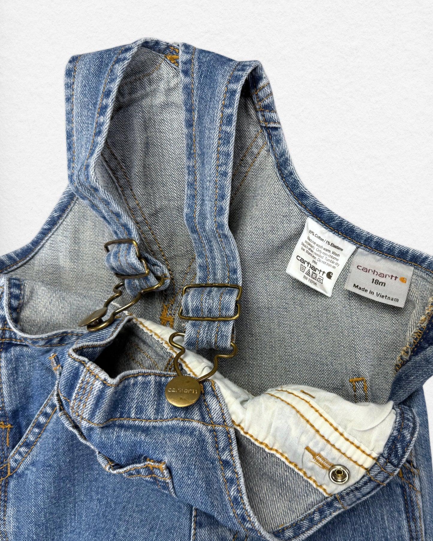Vintage Carhartt Denim Overalls – 18M